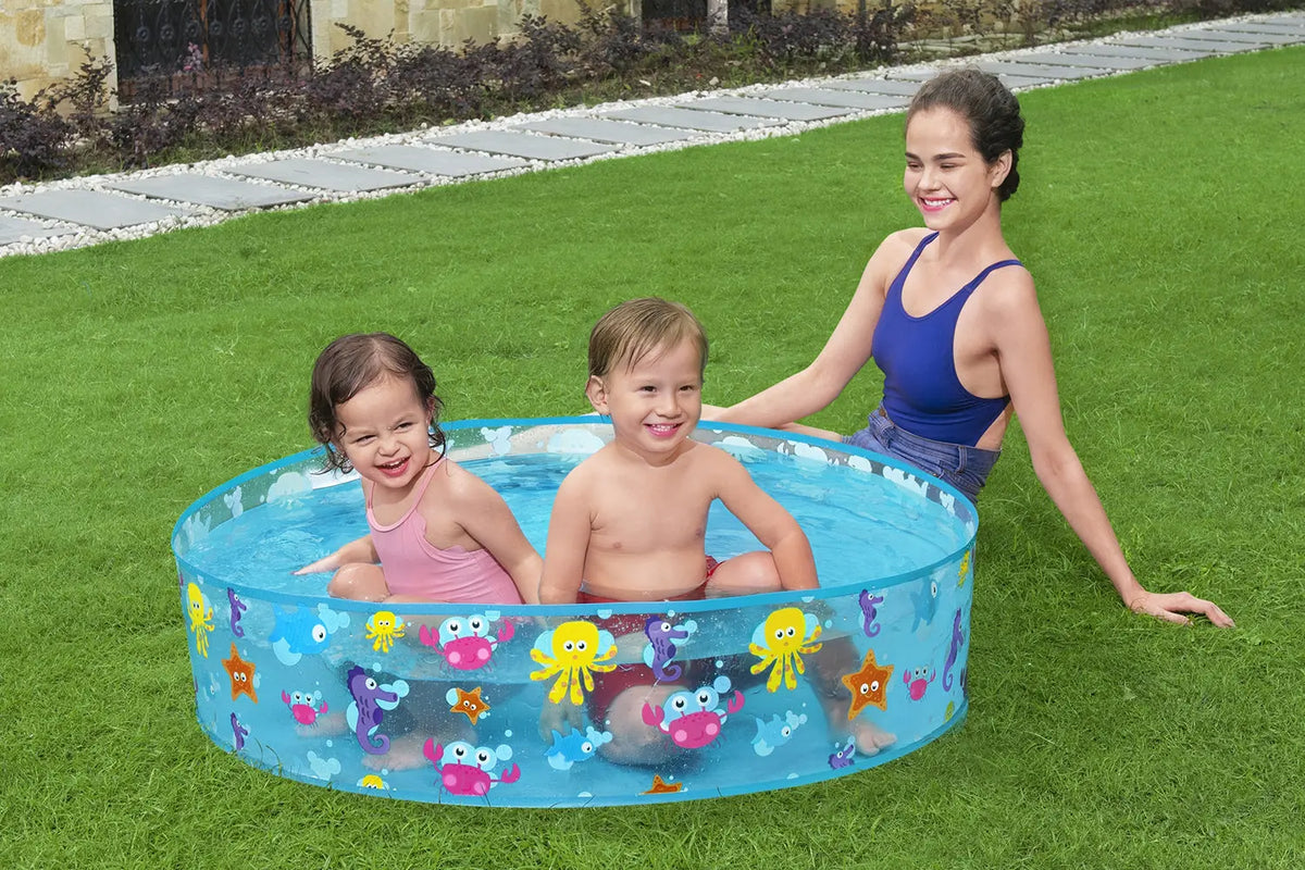 Bestway Inflatable Pool 48" x H10" 1.22m x H25cm 55028 Airless Swimming Pool Fill 'N Fun Sparking Sea Pool MAS KIDZ
