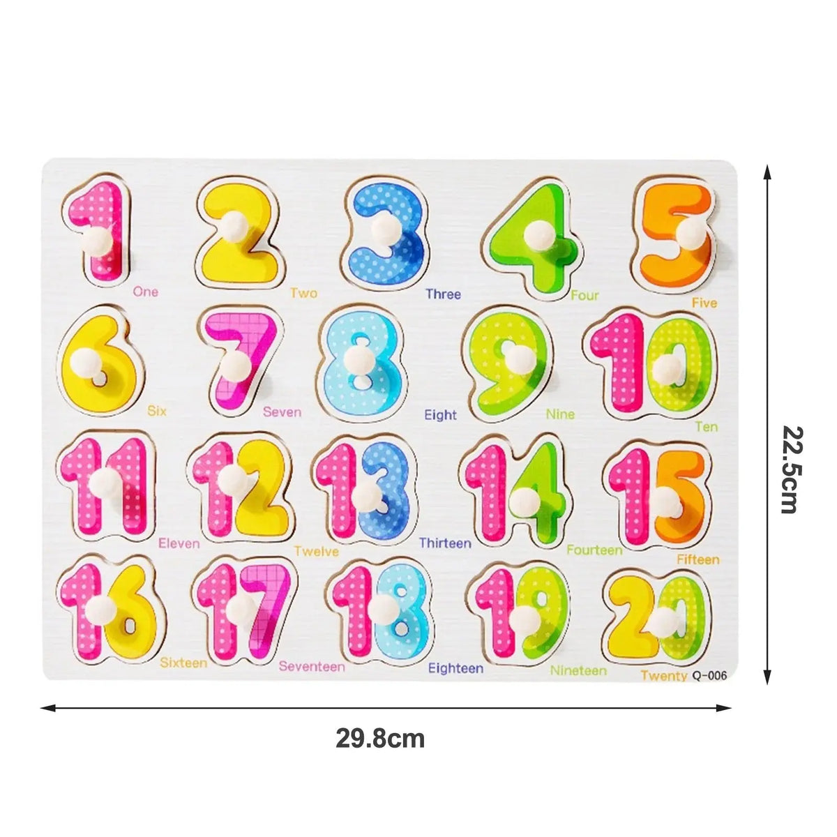 Wooden Number Puzzle Nobe 1 to 20 Maskidz