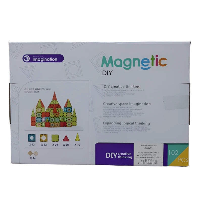 DIY Magnetic Tiles 102 pieces MAS KIDZ
