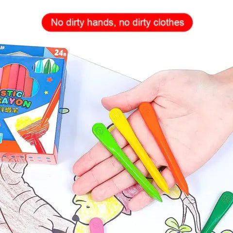 Plastic Crayon 12 Pieces Maskidz