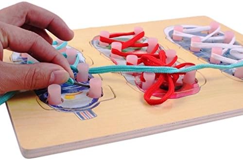 Shoe Lacing wooden puzzle Board