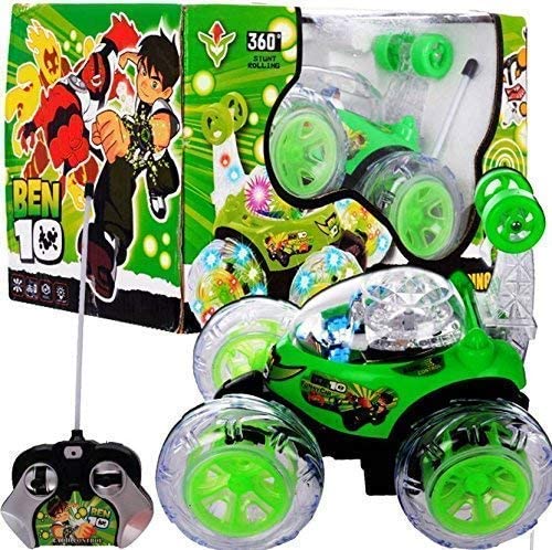 Remote Control Stunt Car 360° Rotating LED Light & Music Rechargeable RC Car for Kids