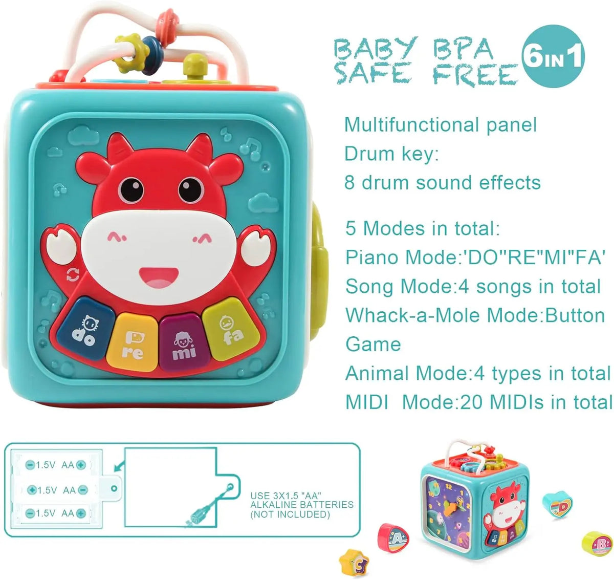 Activity Cube Box 6 in 1 No 688-57 Maskidz
