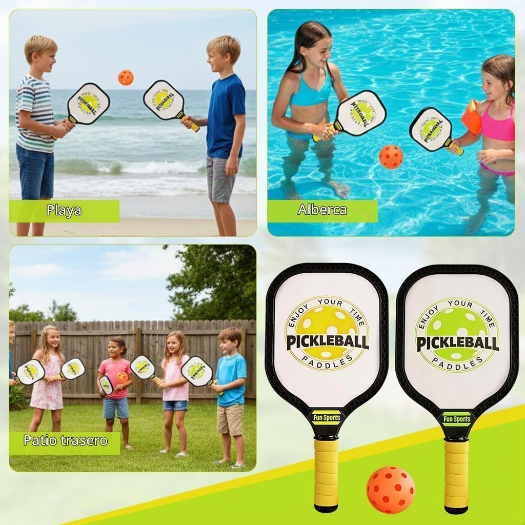 Pickleball Paddle Set for kids 02 Paddles MAS KIDZ
