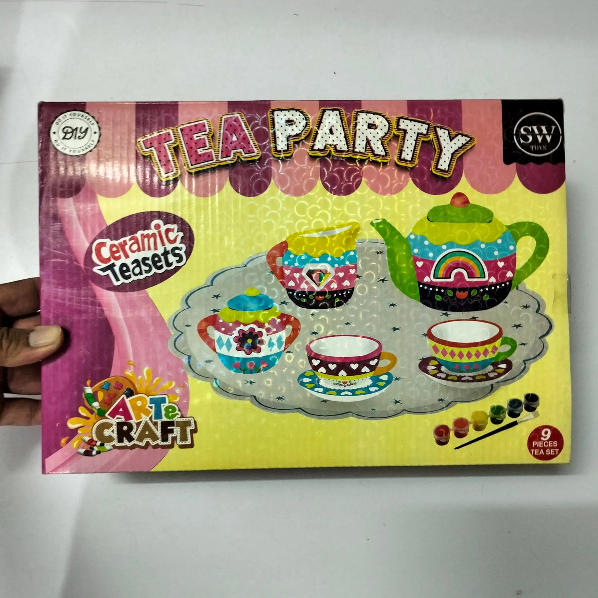 Painted Tea Set 09 Pieces Local SW Toy 001 Maskidz