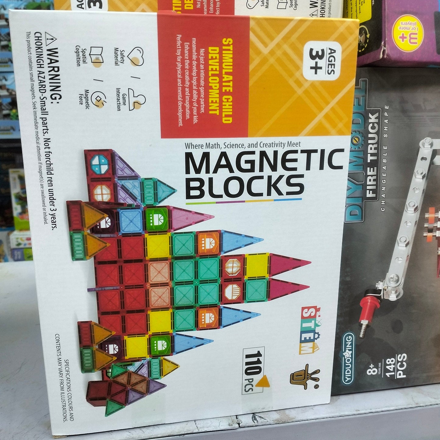 Magnetic Blocks 110 pieces D018 MAS KIDZ