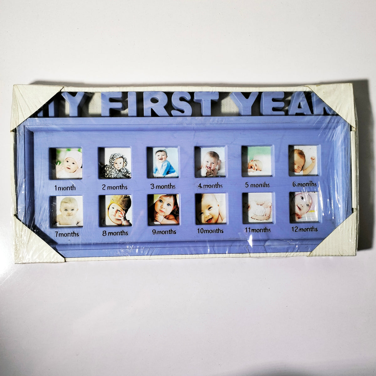 My First Year Baby Photo Frame – Capture Every Precious Milestone – Blue Pink Purple