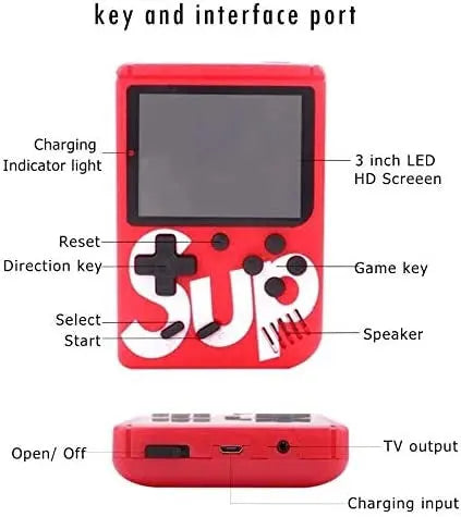 G4 Sup Games 3Inch Retro FC 400in1 Classic Gameboy with Joy Stick maskidz-3dm
