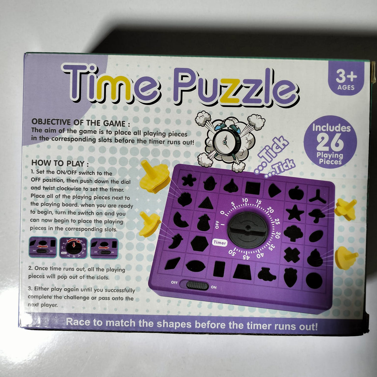 Time Puzzle Shape Matching Game for Kids