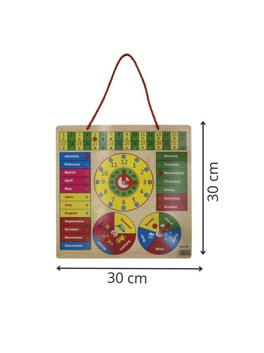 Calendar Clock Wall Hanging