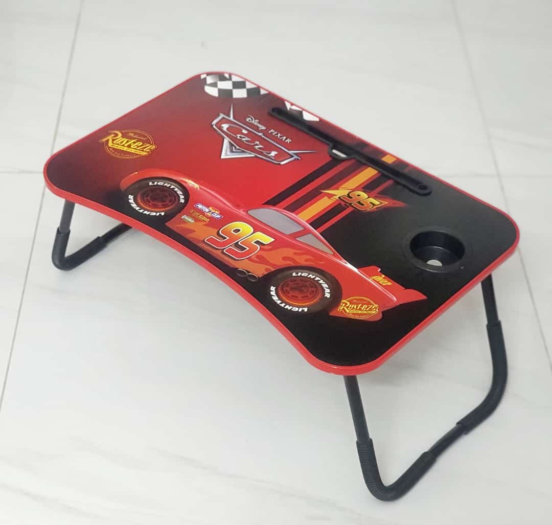 Wooden Folding Study Table / Laptop Table for Kids - 4 Designs (Spider-Man, Frozen, Princess, Cars) MAS KIDZ