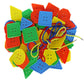 Button Lacing Toy HC-073 Geometric Shape Threading activities Maskidz