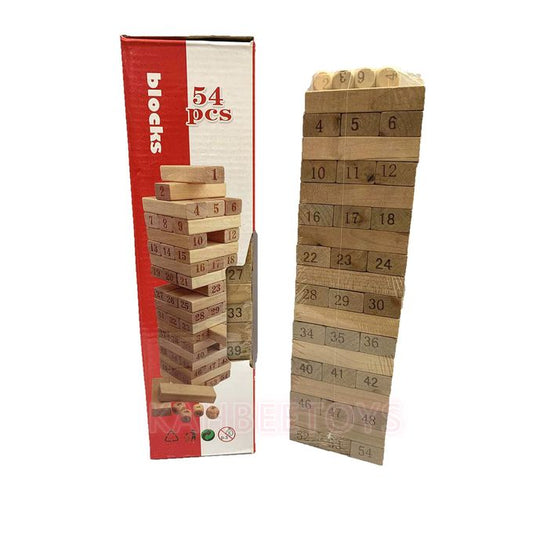 Jenga Number 54 pieces maskidz-3dm