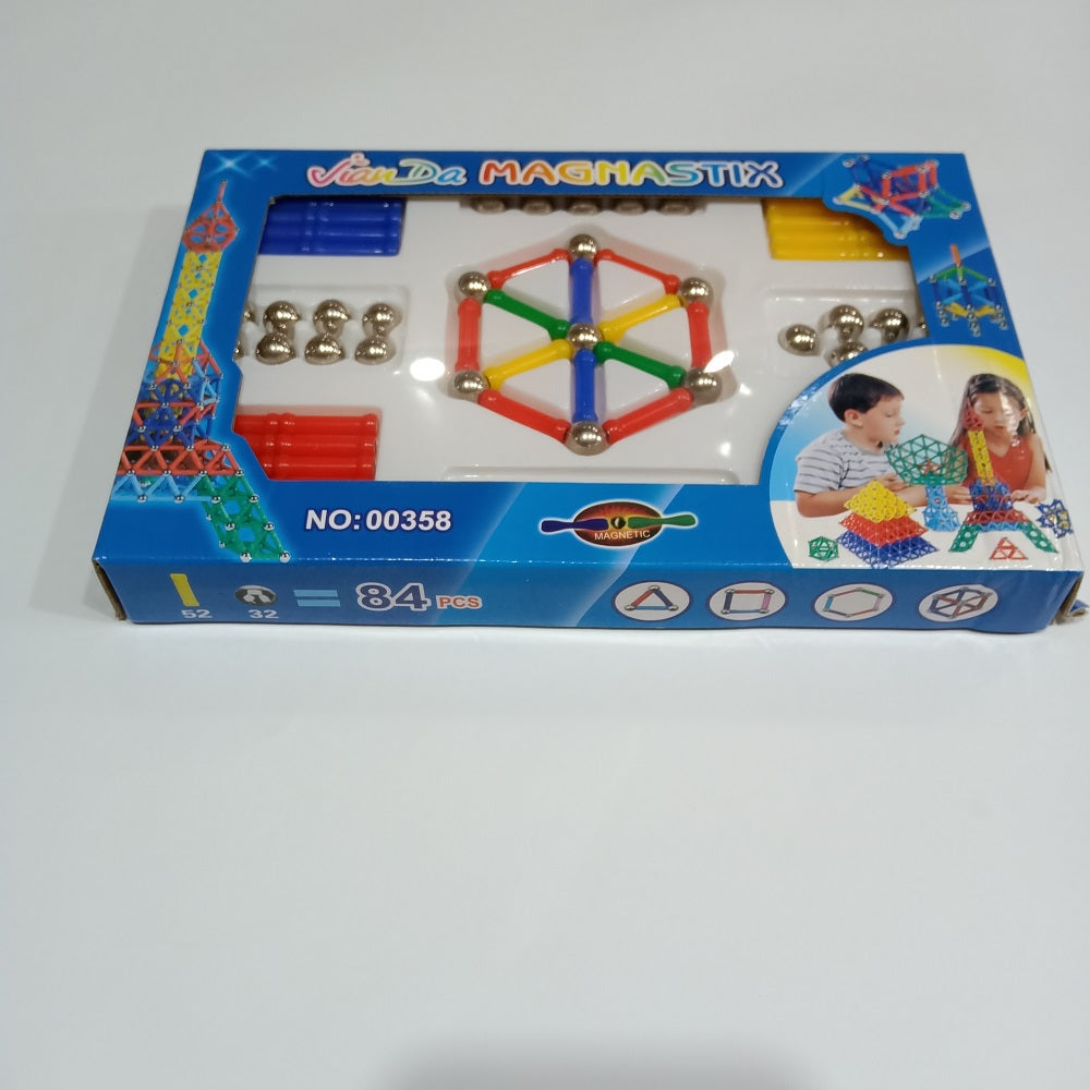 Magnastix Magnetic Toy 84 PCS