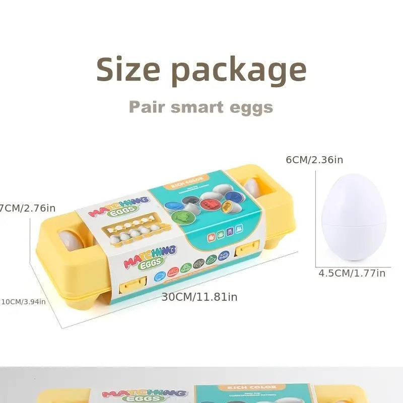 Match Smart Egg 12 Different Transportation Matching Eggs