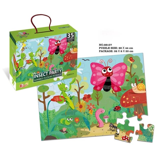 Insect Party Puzzle 35 Pieces Jumbo Floor Puzzle MAS KIDZ