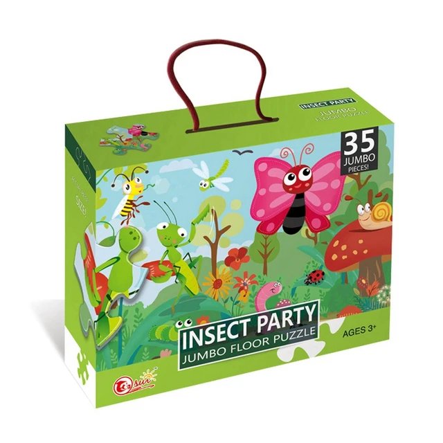 Insect Party Puzzle 35 Pieces Jumbo Floor Puzzle MAS KIDZ