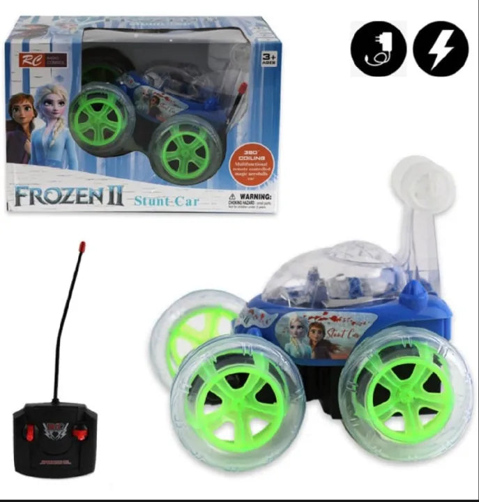 Remote Control Stunt Car 360° Rotating LED Light & Music Rechargeable RC Car for Kids