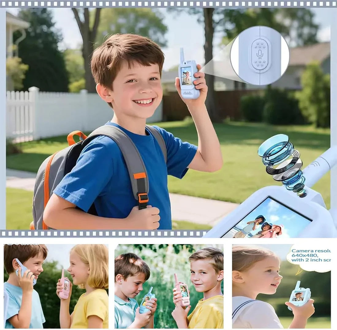 2-in-1 Kids Video Walkie Talkie with Camera & IPS Screen MAS KIDZ