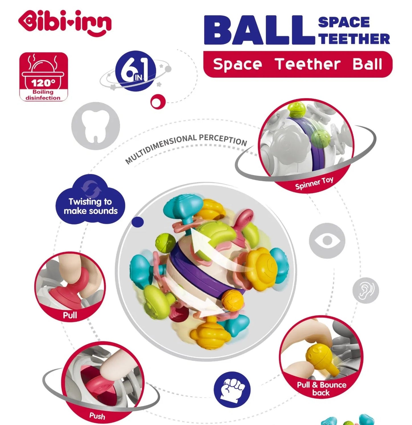 Ball Space Teether 6in1 6034