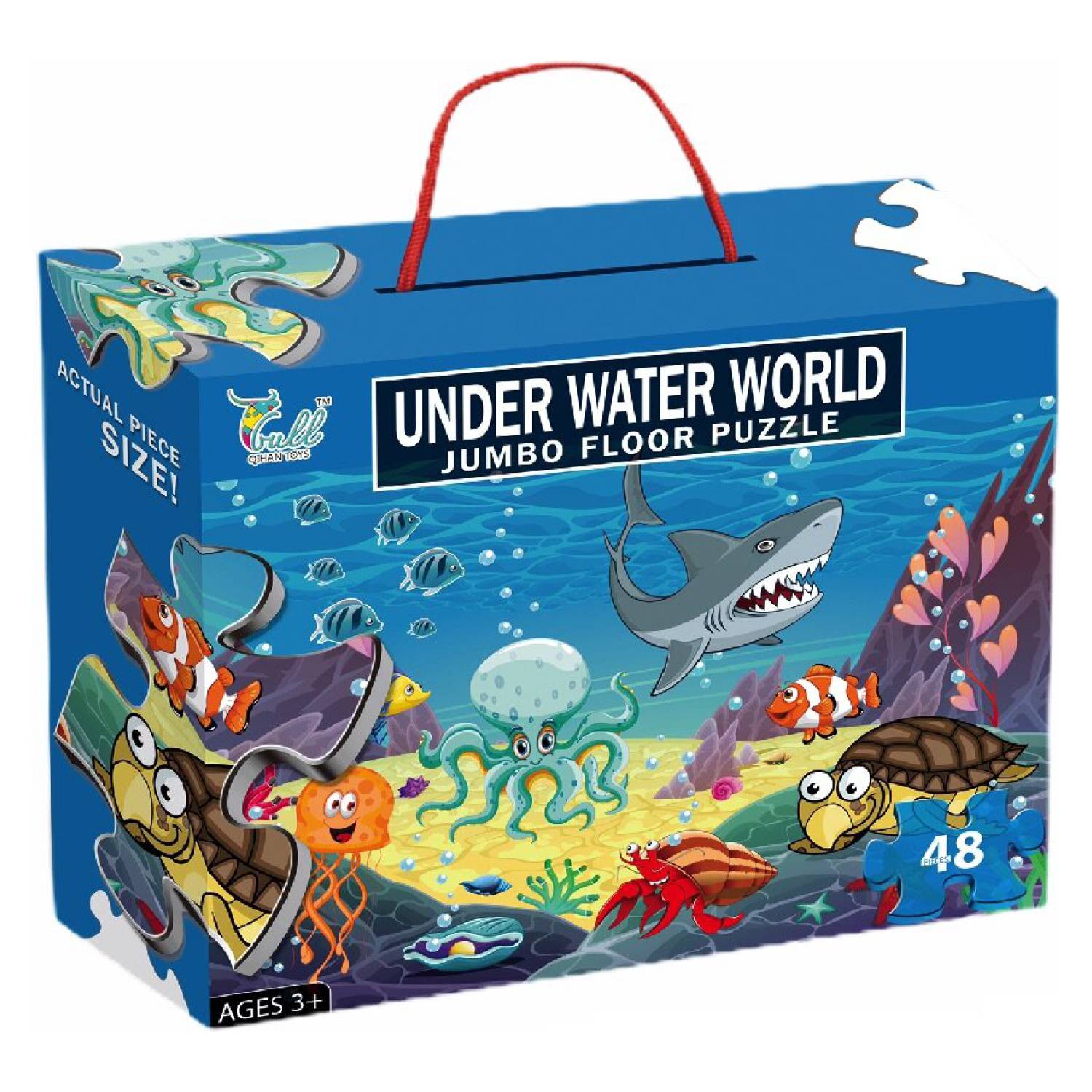 Under water world Jumbo Floor puzzle 48pcs 88136 puzzle size 90x60 MAS KIDZ