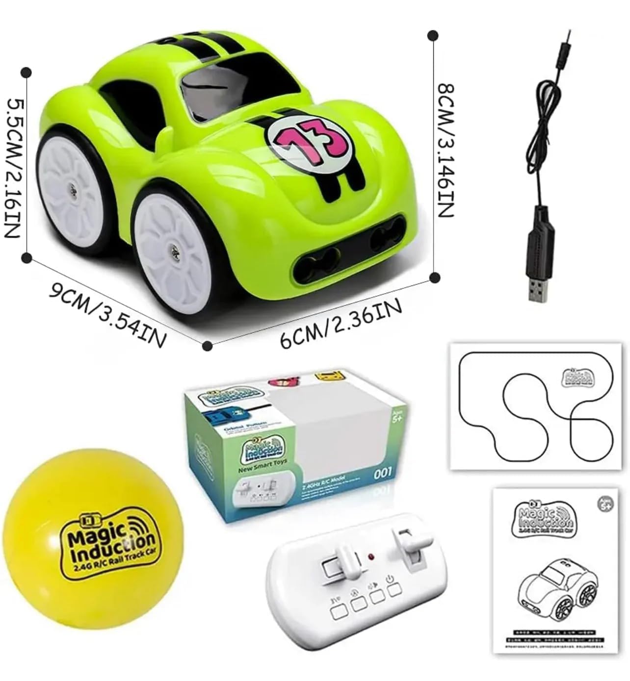 Magic Induction 2.4G RC Rail Track Car SQN-001 MAS KIDZ
