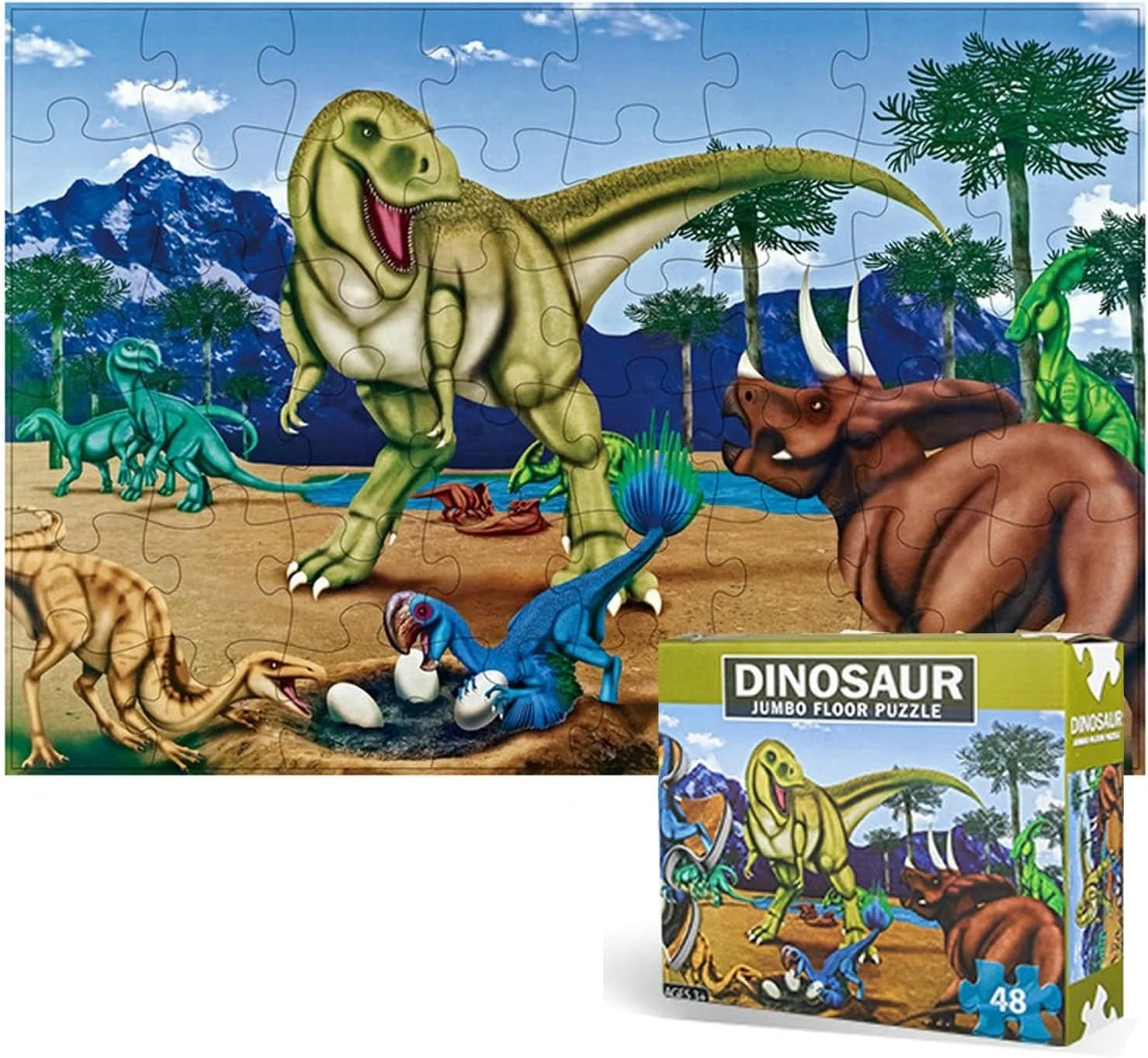 Dinosaur Jumbo Floor Puzzle 88098 48 pieces MAS KIDZ