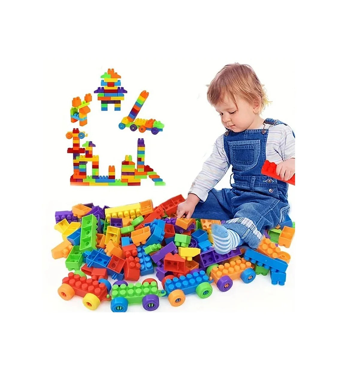 Building Block Bucket For Kids 110 Pieces MAS KIDZ