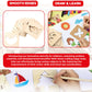 Wooden Stencils Drawing Kit 12 pieces character in plastic packing 90009