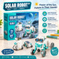 Kids building and playing with 16 in 1 solar robot STEM construction kit