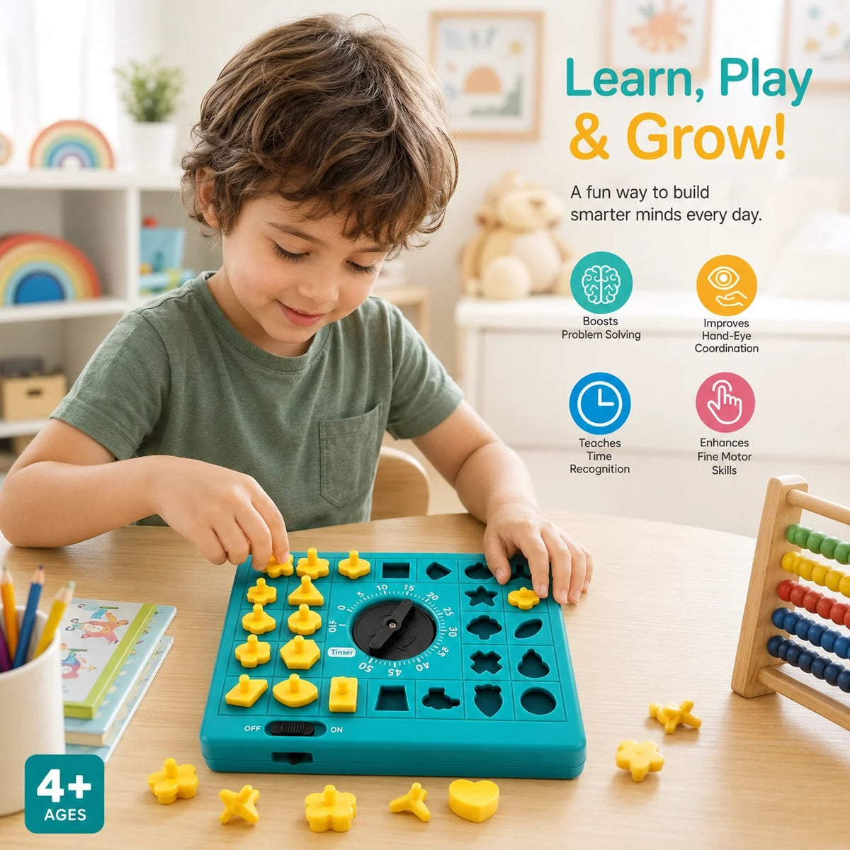 Time Puzzle Shape Matching Game for Kids