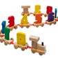 Digital Small Wooden Train for Children Toddlers 0-9 Number Figures Railway Wood Kids Educational Toys Gift