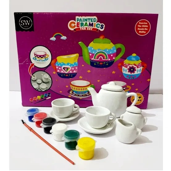 Painted Tea Set 09 Pieces Local SW Toy 001