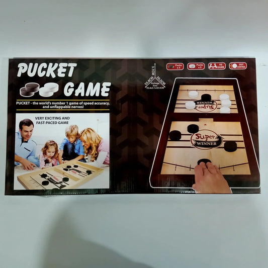 Pucket Game Wooden Carrom Toys Small maskidz-3dm