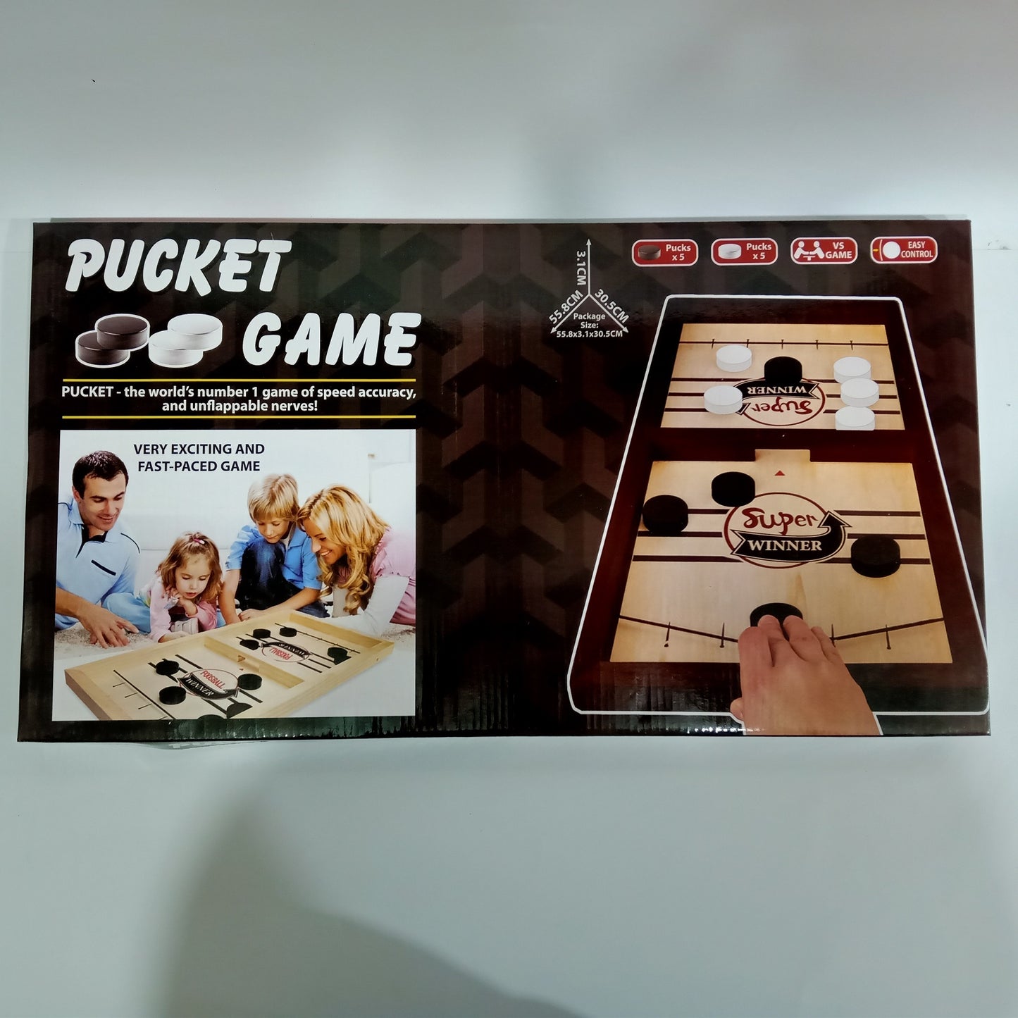 Pucket Game Wooden Carrom Toys Small