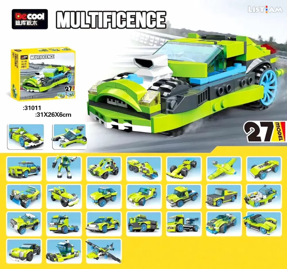 Decool Multificence 31011 Rocket Rally Car