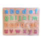 3D Wooden small letter abc puzzle board