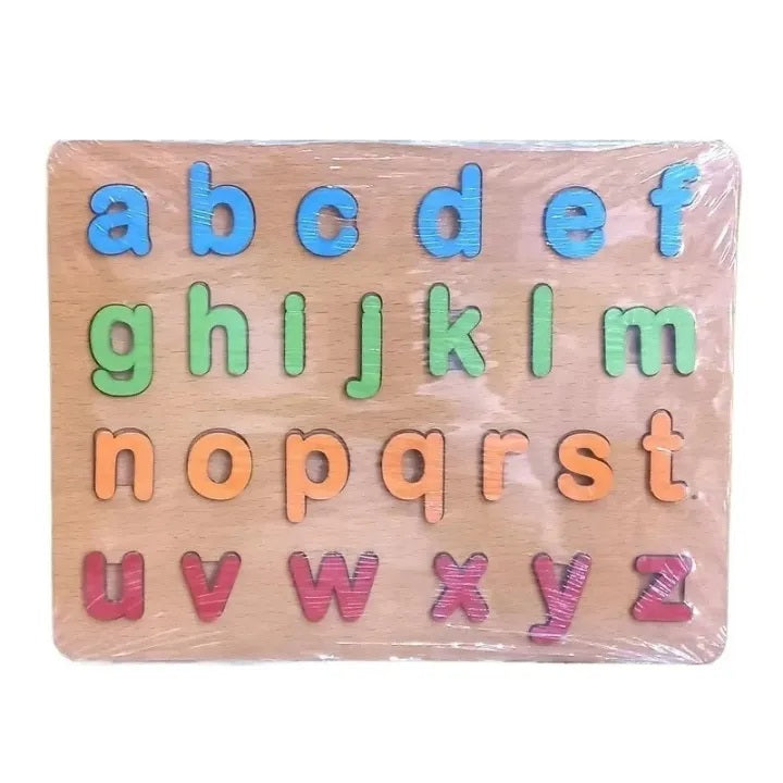 3D Wooden small letter abc puzzle board
