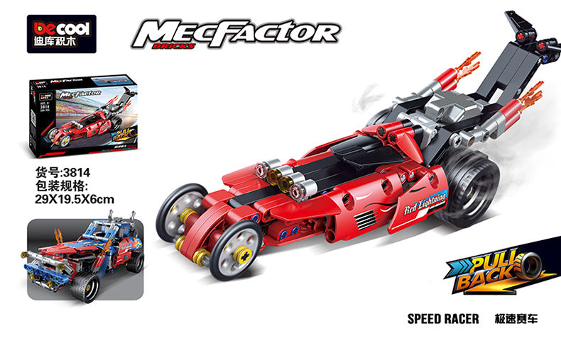 MECFACTOR 3814 Pull Back Decool Lego