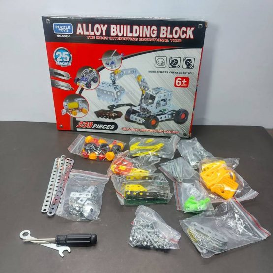 Alloy Building Block 25 Models 239 Pieces Metal Model No 592-1