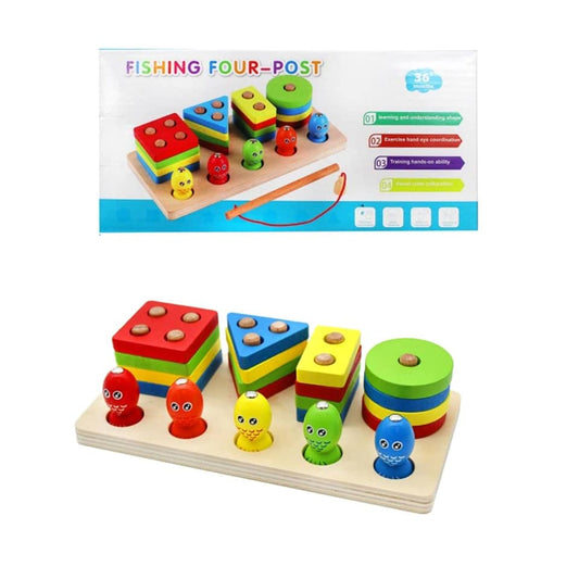 Fishing Four Post 5 Fish and 4 Shape