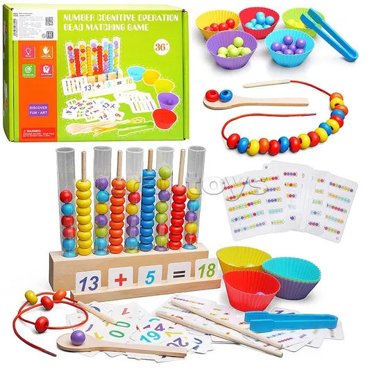 Number Cognitive Operation Bead Matching Game MAS KIDZ