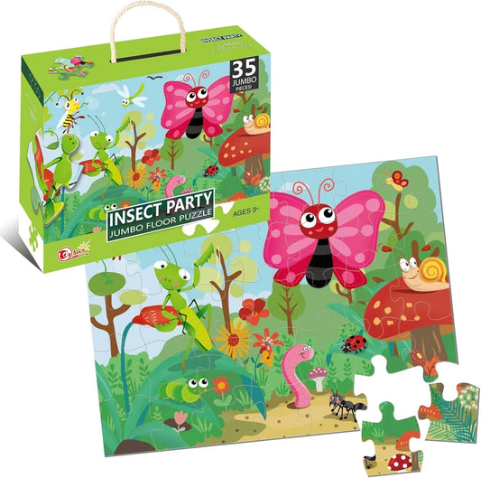 Insect Party Puzzle 35 Pieces Jumbo Floor Puzzle MAS KIDZ