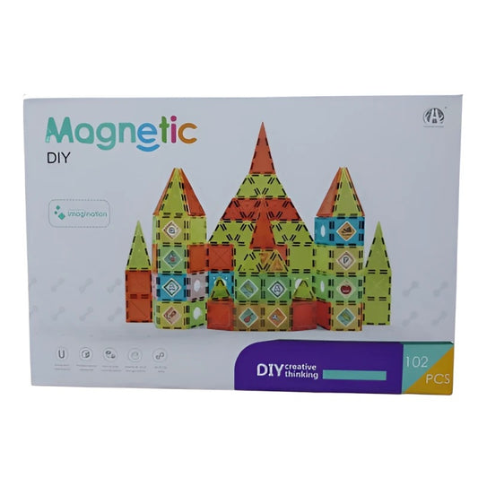 DIY Magnetic Tiles 102 pieces MAS KIDZ