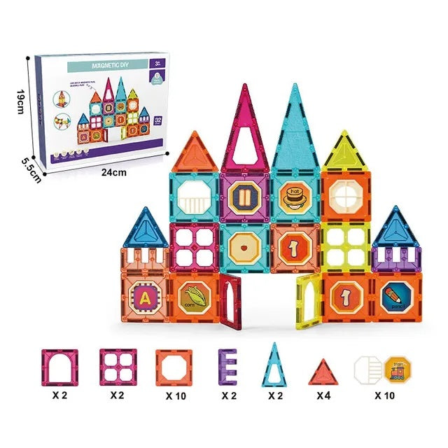 Magnetic Tiles 32 pieces CH1019 MAS KIDZ