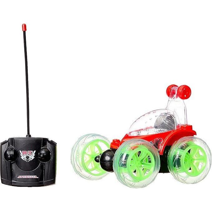 Remote Control Stunt Car 360° Rotating LED Light & Music Rechargeable RC Car for Kids