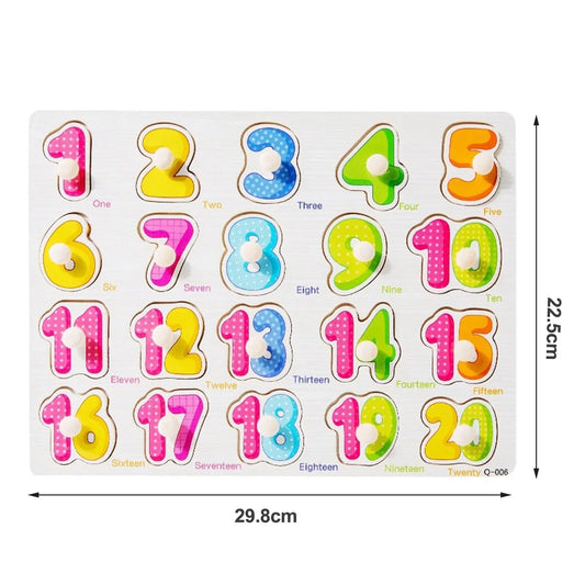 Wooden Number Puzzle Nobe 1 to 20 Maskidz