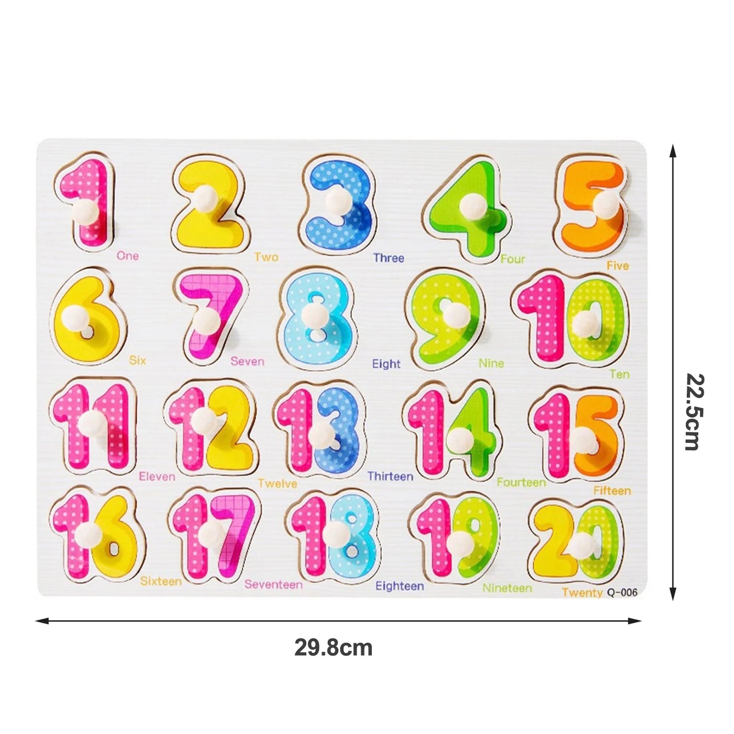 Wooden Number Puzzle Nobe 1 to 20