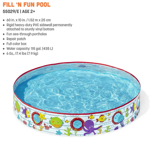 Bestway 5FT Inflatable Pool 55029 MAS KIDZ