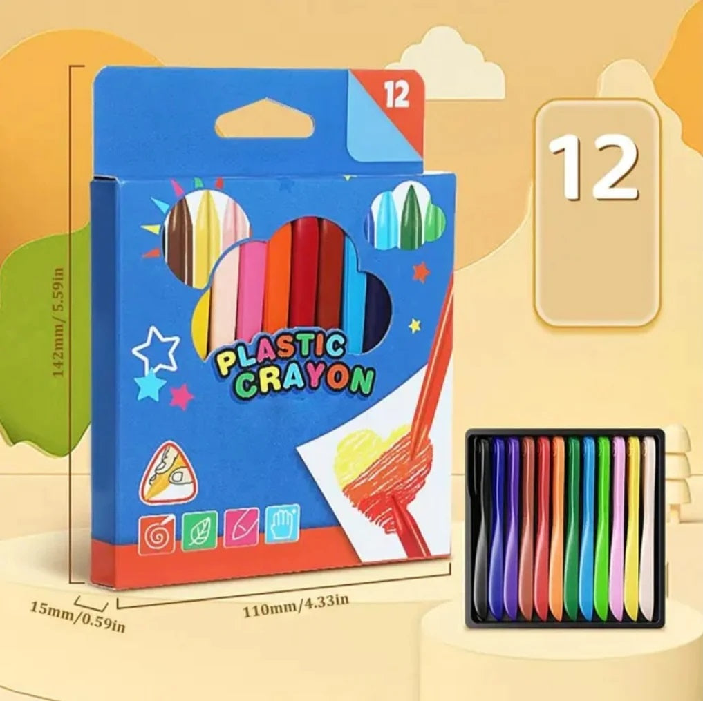 Plastic Crayon 12 Pieces